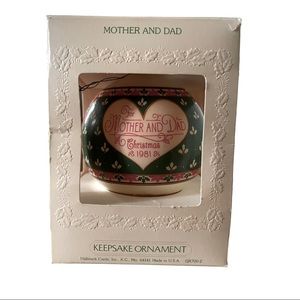 1981 vintage Hallmark for mom and dad ornament